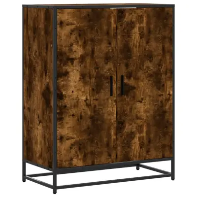 Omarica za obutev - Kopa za čevlje dimljen hrast 75x38x97,5cm inž. les in kovina