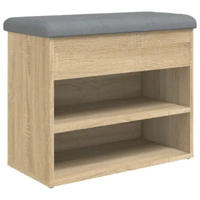 Klop za čevlje - Sedež za čevlje sonoma hrast 62x32x50 cm inženirski les