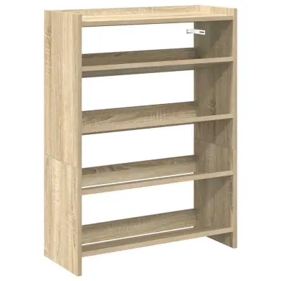 Regal za čevlje - Polica za čevlje sonoma hrast 60x25x81 cm inženirski les