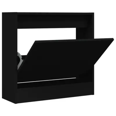 Omarica za obutev - Kopa za čevlje črna 60x21x57 cm inženirski les