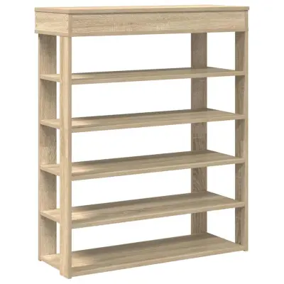 Regal za čevlje - Polica za čevlje sonoma hrast 80x30x98 cm inženirski les