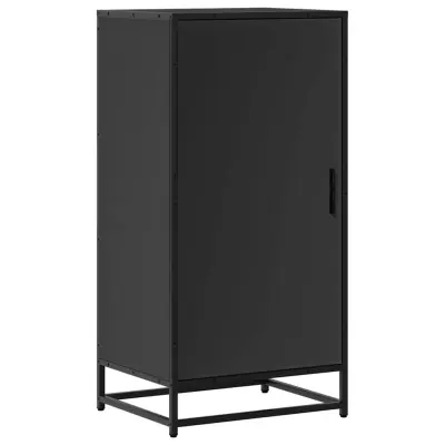 Regal za čevlje - Polica za čevlje črn 48x38x97,5 cm inženirski les