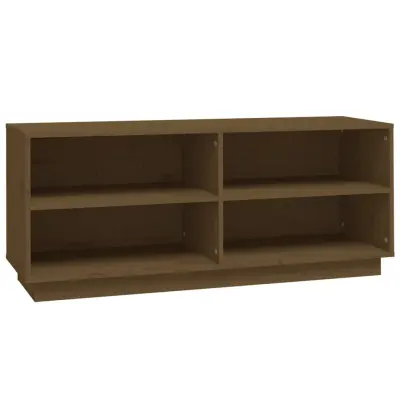 Omarica za obutev - Kopa za čevlje medeno rjava 110x34x45 cm trdna borovina