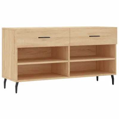 Klop za čevlje - Sedež za čevlje sonoma hrast 102x35x55 cm inženirski les