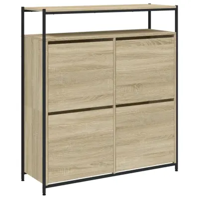 Omarice za obutev - Kopa za čevlje s 4 predali sonoma hrast 100x34x112 cm