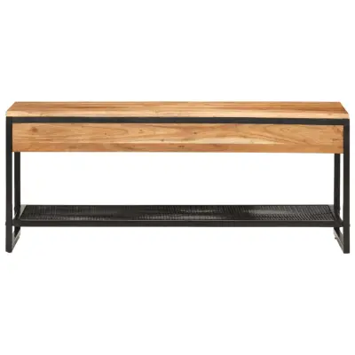 Klop za čevlje - Sedež za čevlje 110x35x45 cm trden akacijev les in železo