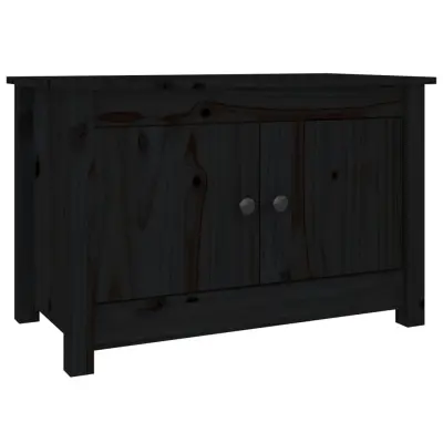 Omarica za obutev - Kopa za čevlje črna 70x38x45,5 cm trdna borovina