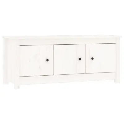 Omarica za obutev - Kopa za čevlje bela 110x38x45,5 cm trdna borovina