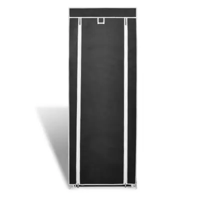 Omarice za obutev - Kopa za čevlje s Pokrivalom Blago 57 x 29 x 162 cm Črne Barve