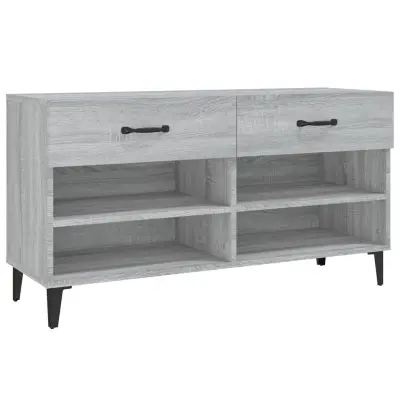 Omarica za obutev - Kopa za čevlje siva sonoma 102x35x55 cm konstruiran les