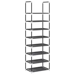 Regal za čevlje - Polica za čevlje 8-Tier Black 44x28x145 cm Netkana tkanina