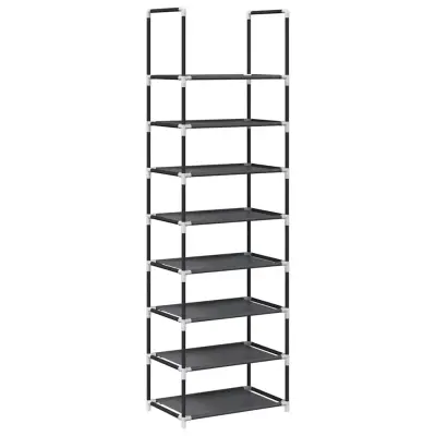 Regal za čevlje - Polica za čevlje 8-Tier Black 44x28x145 cm Netkana tkanina