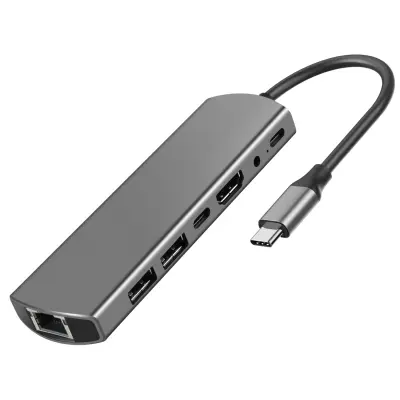 7-v-1 USB-C zvezdišče s HDMI, Ethernet in polnjenjem PD