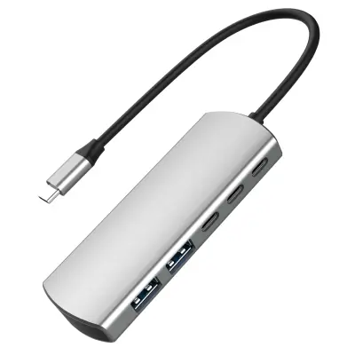 5-v-1 adapter tipa C s podporo za polnjenje USB-C PD