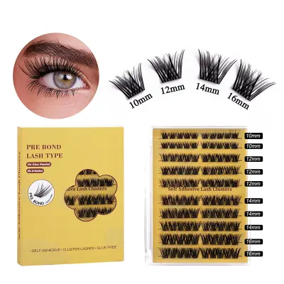 MJ10-06 Posamezne umetne trepalnice (4 pari) - naravne in voluminozne   Model 2