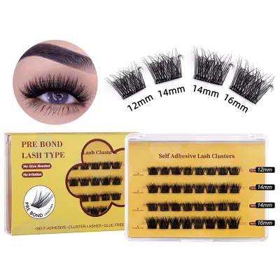 MJ10-06 Posamezne umetne trepalnice (4 pari) - naravne in voluminozne   Model 6