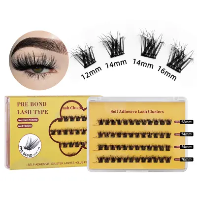 MJ10-06 Posamezne umetne trepalnice (4 pari) - naravne in voluminozne   Model 4