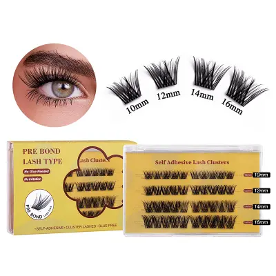 MJ10-06 Posamezne umetne trepalnice (4 pari) - naravne in voluminozne   Model 1