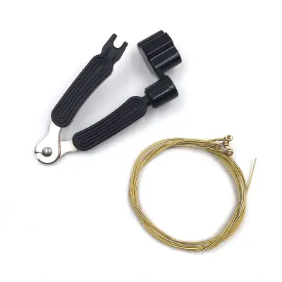 Strune za kitaro z navijalcem strun, rezalnikom in vlečenjem žebljičkov Yellow