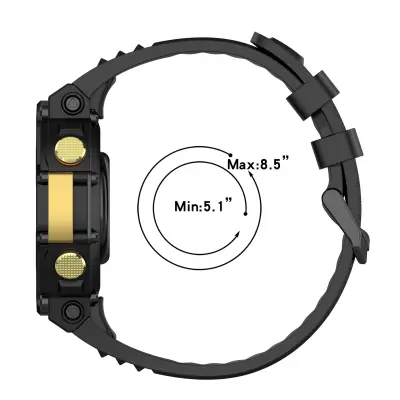 Silikonski pašček za uro Amazfit T-Rex 2 Black