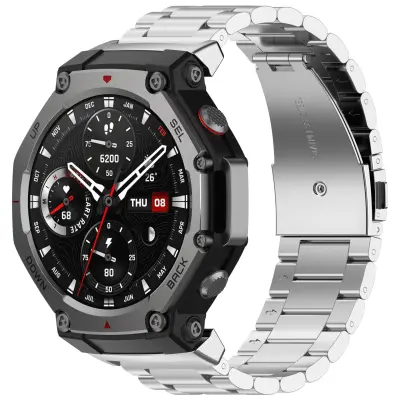 Pašček iz nerjavečega jekla za uro Amazfit T-Rex 3 Silver