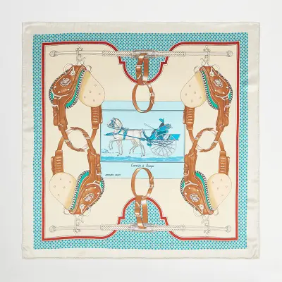 Elegantna kvadratna svilena ruta - 100% murvina svila Multicolor2