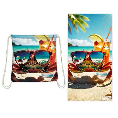 Kombinacija brisače in nahrbtnika za na plažo YTB-001-9 80x160 cm   Model 7