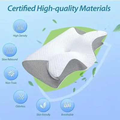 Blazina za vrat v obliki metulja - bela in siva