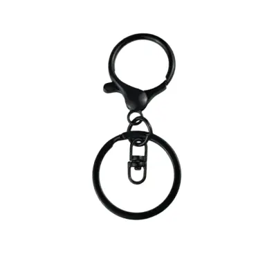 10 kosov DIY plišastih zaponk za igrače, kovinske zaponke za jastoga s ključnimi obročki in obročki D Black