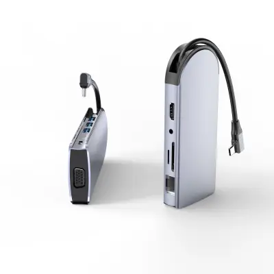 9-v-1 USB-C zvezdišče s HDMI, polnjenjem PD in bralnikom kartic SD/TF