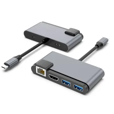 6-v-1 zvezdišče USB-C s HDMI, RJ45 in USB 3.0