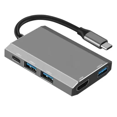 5-v-1 adapter tipa C s priključki HDMI, USB 3.0 in USB-C PD