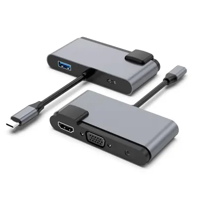 5-v-1 USB-C zvezdišče s HDMI, VGA, USB 3.0, zvokom in polnjenjem PD