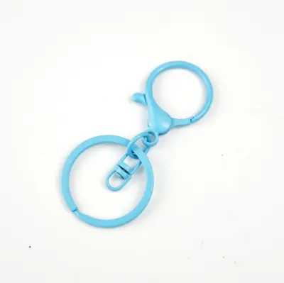 10 kosov DIY plišastih zaponk za igrače, kovinske zaponke za jastoga s ključnimi obročki in obročki D Blue
