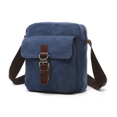 Casual platnena torba za vsakodnevno uporabo DarkBlue
