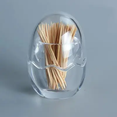 Držalo za zobotrebce v obliki jajca iz akrila