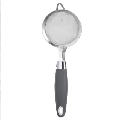 Cedilo iz nerjavečega jekla z gumijastim ročajem