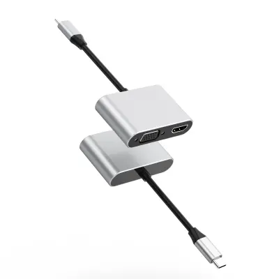 Večnamenski adapter 15-v-1 USB-C s HDMI, VGA, Ethernet, čitalnikom kartic SD/TF