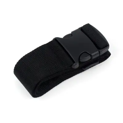 Nastavljiv trak za prtljago z zaponko - 2 paketa Black