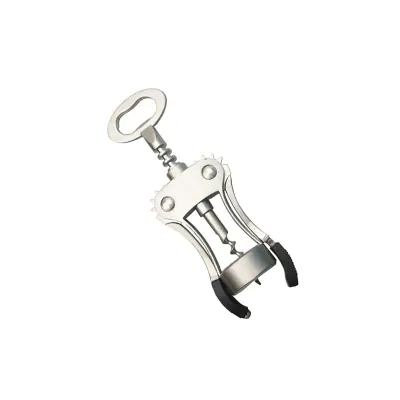 Odpiralec za vinske steklenice z glavo bika - Izliv za vino s krili Silver