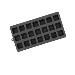 Silikonski pladenj za ledene kocke s pokrovom Black
