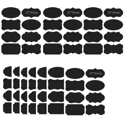 8-delna nalepka za tablo, nalepke za začimbe za tablo, domače kozarce, steklenice, oznake Black 22,5 x 19 cm