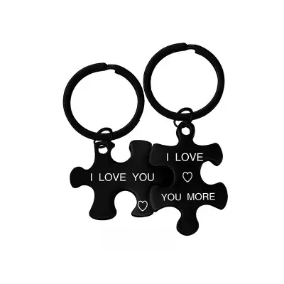 Obesek za ključe Puzzle Black