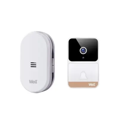Zvonec brezžični WELL Smart kamera video, doseg 150m, WiFi, Tuya