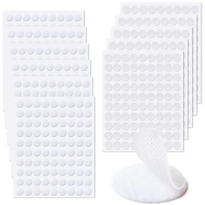 Komplet okroglih samolepilnih kavljev in zank White M