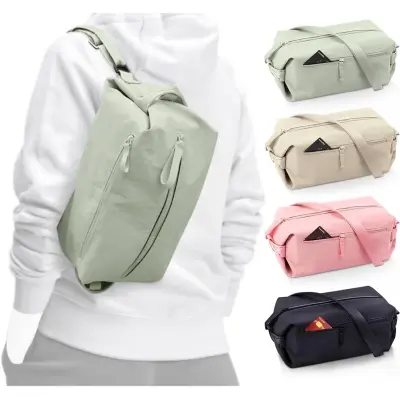 Vsestranska torba za telovadnico z nastavljivim trakom: športna, čez telo, potovalna Green