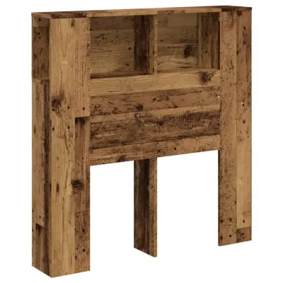vidaXL Vzglavna omarica starinski les 100x19x104,5 cm inženirski les