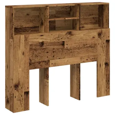 vidaXL Vzglavna omarica starinski les 120x19x103,5 cm inženirski les