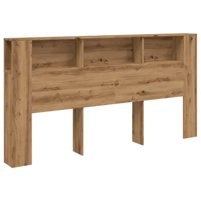 vidaXL Vzglavna omarica artisan hrast 200x18,5x102,5 cm inženirski les