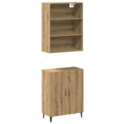 vidaXL Komoda s stensko omaro artisan hrast 60x31x60 cm inženirski les